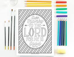 For his mercy endureth for ever. Give Thanks Coloring Page Psalm 136 1 Printable Coloring Etsy Coloring Pages Christian Coloring Printable Coloring