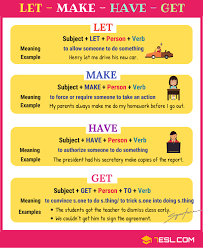 Causative Verbs In English Let Make Have Get 7 E S L