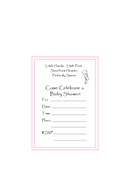 Sample Blank Baby Shower Invitation Template Free Download