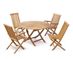 Folding Round Garden Table And Chairs Set