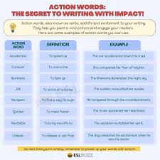 action words in english enhancing your