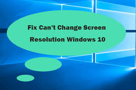 change screen resolution windows 10