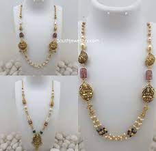 light weight gold long necklace designs