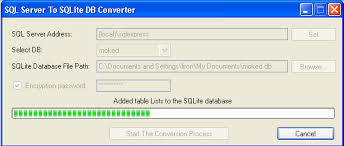 convert sql server db to sqlite db