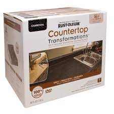 How often are kitchen countertop paint rustoleum's results updated? Rust Oleum Transformations 48 Oz Charcoal Small Countertop Kit 258512 The Home Depot