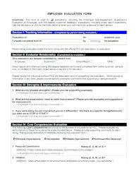 Restaurant Employee Review Template X Performance Goals And