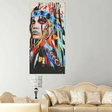 Hot Abstract Indian Woman Canvas Oil
