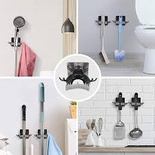 5pcs Broom And Mop Holder Wall Mounted