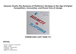 Amazon Charts The Business Of Platforms Strategy In The Age