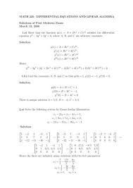 Math 225 Diffeial Equations And