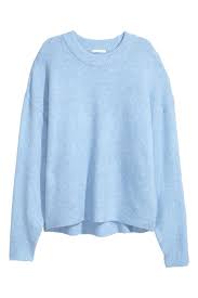 Fine Knit Sweater Light Blue Melange Ladies H M Us In 2020 Fine Knit Sweater Blue Sweater Outfit Blue Knit Sweater