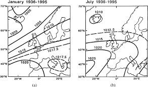 Average Atmospheric Circulation Charts Based On The 1936