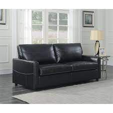 faux leather queen sleeper sofa