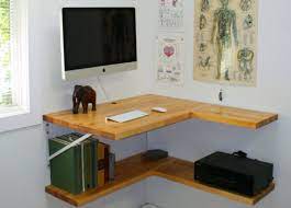 floating corner desk