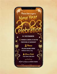 new year party invitation card