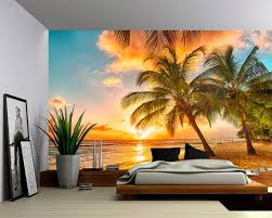 Palm Beach At Sunset Large Wall Mural