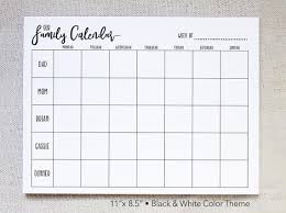 Custom Family Weekly Calendar Notepad Family Schedule Weekly Agenda Weekly Family Organizer Family Chore Chart