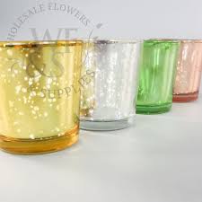 Mercury Glass Candle Holders And