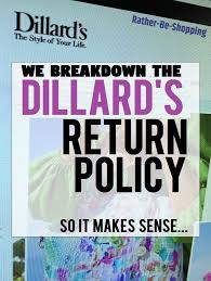 dillard s return policy it s not great