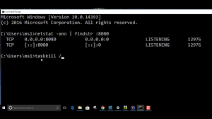 For example, check out this example output. Kill Process Running On Port 8080 On Windows Youtube