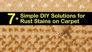how to remove rust stains from carpet