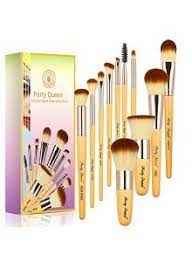 party queen bamboo makeup brushes set