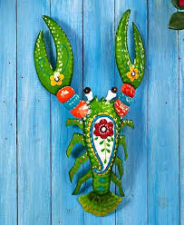 Tropical Metal Wall Sculptures Lobster