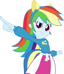 Equestria Girls Canterlot High Dash Dash For The Crown - 1012159 - safe, artist:aqua-pony, rainbow dash, equestria girls, equestria  girls (movie), canterlot high, clothes, cute, fake tail, female, helping  twilight win the crown, inkscape, pony ears, school spirit, simple  background, skirt, smiling,