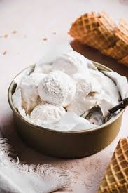 vanilla ice cream with coconut milk