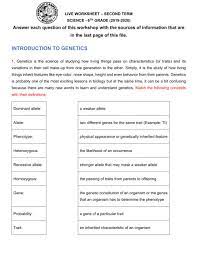 Learn vocabulary, terms and more with flashcards, games and other study tools. Genetics Mendelian Genetics Worksheet