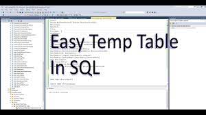 sql create temp table with select into