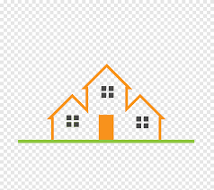 Logo Real Estate House Building Orange
