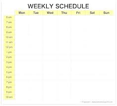 Free Printable Class Schedule Template How Free Printable