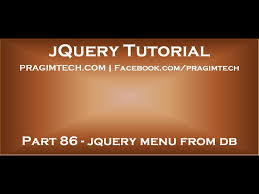 jquery dynamic menu from database in
