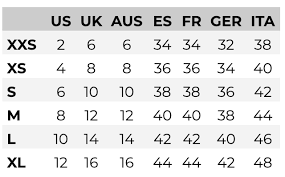 Us Clothing Size Chart Vs Uk Coolmine Community School
