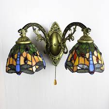 Inch Wide Stained Glass Wall Sconce
