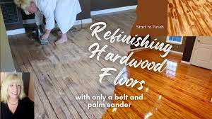 wood floor with only a belt sander
