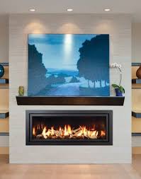 Linear Wall Fireplace Modern By