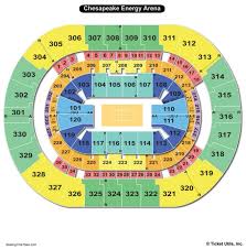 chesapeake energy arena seating charts