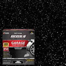 rust oleum 318712 rocksolid polycuramine garage floor coating 1 car kit black