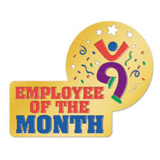 Enamel Employee Of The Month Lapel Pin With Presentation Card