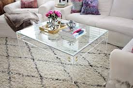 Lucite Clear Acrylic Coffee Table Frame