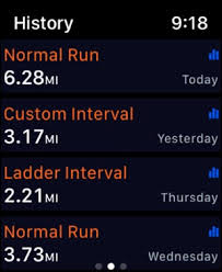 run interval running timer on the app