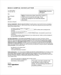 Sample Cover Letter Format 9 Examples In Pdf Word
