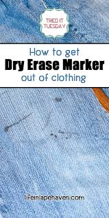 get dry erase marker out of jeans