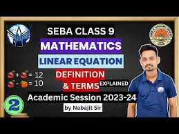 Seba Class 9 Linear Equation