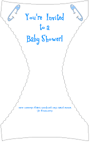 Cute And Free Printable Baby Shower Diaper Invitation