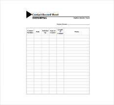 Contact Sheet Template 16 Free Excel Documents Download Free