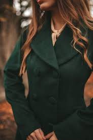 Dark Green Wool Coat Women S Winter