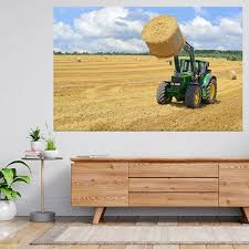 Tractor Field Excavator Farmer 3d View